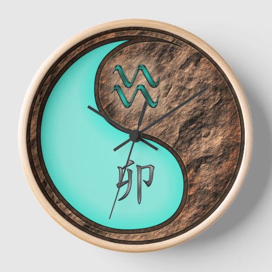 みずがめ座と土の兎 壁時計 (正面)