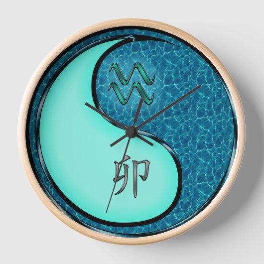 みずがめ座と水の兎 壁時計 (正面)