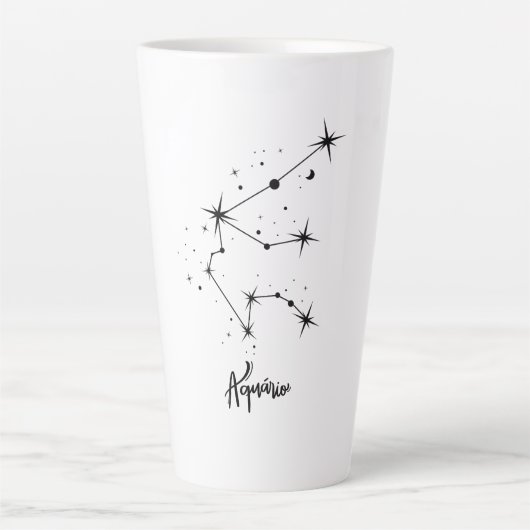 みずがめ座のギフト みずがめ座の占星術 カフェラテマグ (正面)