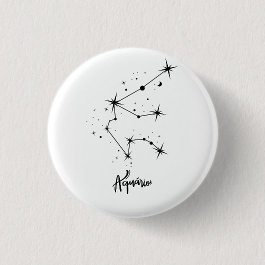 みずがめ座のギフト みずがめ座の占星術 缶バッジ (正面)