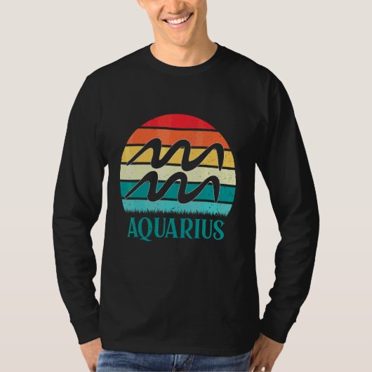 みずがめ座の夕焼けの星座 Tシャツ (正面)