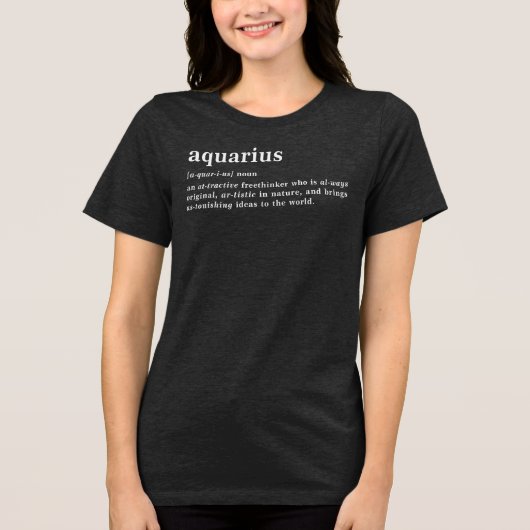 みずがめ座の定義 美意識ある占星術ギフト トライブレンドTシャツ (正面)
