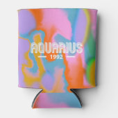 みずがめ座の年 カラフル 抽象的な星座 缶クーラー (正面)