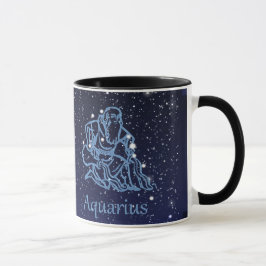 みずがめ座の星座と星々 マグカップ
