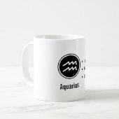 みずがめ座の特徴 ミニマル占星術 コーヒーマグカップ (正面左)