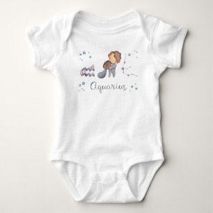 みずがめ座ベイミニボディスーツ+Tシャツ ベビーボディスーツ