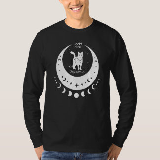 みずがめ座 占星術 猫 三日月 M Tシャツ