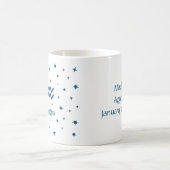 みずがめ座 占星術 誕生日 青 白 コーヒーマグカップ (中央)