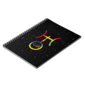 みずがめ座 天王星 プラネタリーシンボル タイダイ ノート (左側)