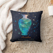 みずがめ座 星座 十二星座 水彩 銀河 クッション (ブランケット)
