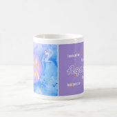 みずがめ座 紫 青 水彩 占星術 十二宮 コーヒーマグカップ (中央)