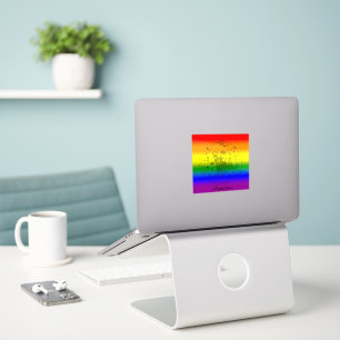 みずがめ座 LGBTQ プライド レインボーデザイン シール