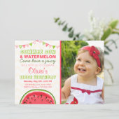 みずみずしいバースデー・パーティーのお誘い 太陽の夏祭り 招待状 (スタンド正面)