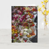 みずみずしい花の花束 カード (黄色い花)