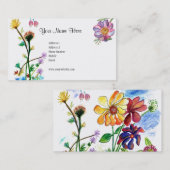 みずみずしい花カード 名刺 (正面/裏面)