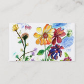 みずみずしい花カード 名刺 (裏面)