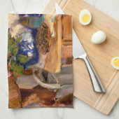 みずみずしい花II キッチンタオル (四つ折り)