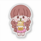 みそくちゃんかわいい シール (正面)