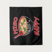 みそ幸せ食おもしろい品かわいい タペストリー (正面)