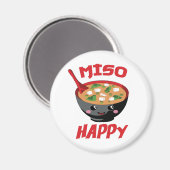 みそ幸せ食おもしろい品かわいい マグネット (正面/裏面)