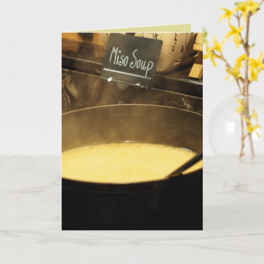 みそ汁の回復お見舞いカード カード (黄色い花)