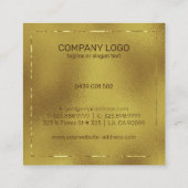 みだらなキラキラ輝く金ゴールド背景 スクエア名刺 (裏面)