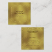 みだらなキラキラ輝く金ゴールド背景 スクエア名刺 (正面/裏面)
