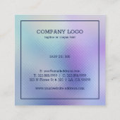 みだらな紫と青の背景 スクエア名刺 (裏面)