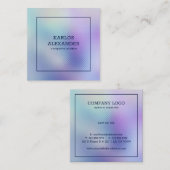 みだらな紫と青の背景 スクエア名刺 (正面/裏面)