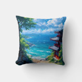 みどりと海の道 クッション (正面)