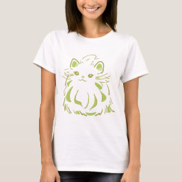 みどりに包まれたペルシャ猫のやさしいまなざし Tシャツ