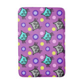 みどり中風呂マットのかわいい猫柄 バスマット (正面縦)