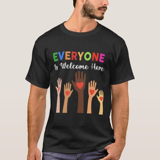みなさん歓迎ここにいる先生1 Tシャツ (正面)