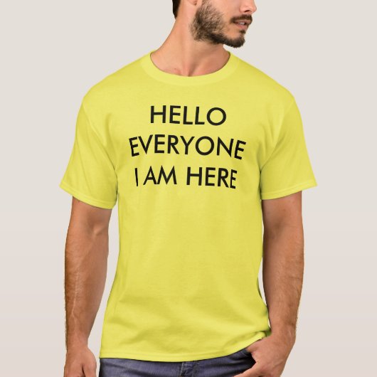 みなさん、こんにちはティー Tシャツ (正面)