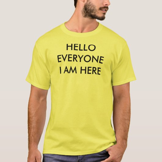 みなさん、こんにちはティー Tシャツ (正面)
