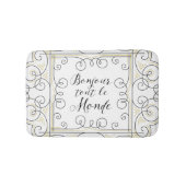 みなさん、こんにちは-フランスのな先生の挨拶! バスマット (正面)