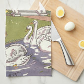 みにくいあひるの子、古典童話（ハウマン版） キッチンタオル (四つ折り)