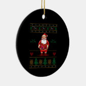 みにくいクリスマスのサンタ セラミックオーナメント (右)
