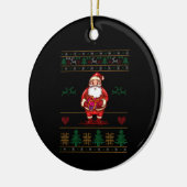みにくいクリスマスのサンタ セラミックオーナメント (左)