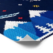 みにくいクリスマス スキーパターン ホリデー ポスター (角)