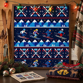 みにくいクリスマス スキーパターン ホリデー ポスター