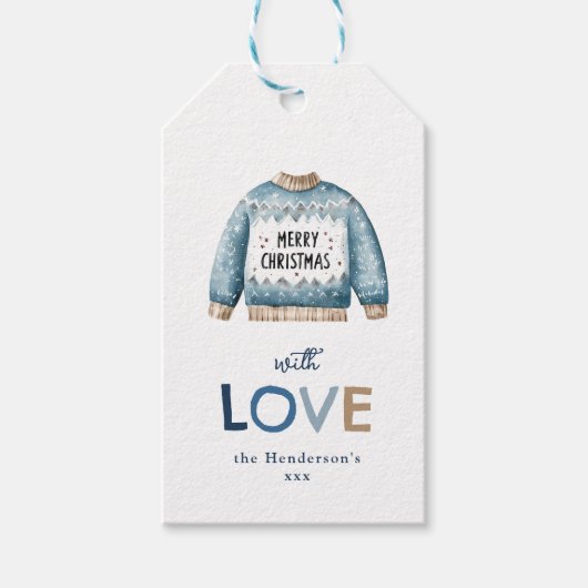 みにくいスウェーターのクリスマス ギフトタグ (正面)