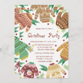 みにくいセーターのクリスマスパーティ 招待状 (正面/裏面)