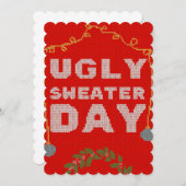 みにくいセーター 赤いポスター 招待状 (正面/裏面)