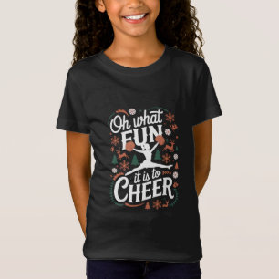 みにくいチアリーディングのクリスマスは楽しい Tシャツ