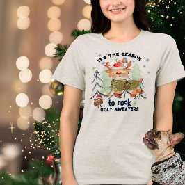みにくいマフラー キュートな鹿 トライブレンドTシャツ