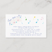 みねの甘い子ミュージカル本ベビー 名刺 (正面)