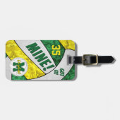 みね!ガールズバレーボールグリーン金ゴールドチームカラー ラゲッジタグ (正面横)