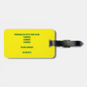 みね!ガールズバレーボールグリーン金ゴールドチームカラー ラゲッジタグ (裏面横)