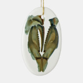 みみずの顎の楕円形のクリスマスのオーナメント セラミックオーナメント (右)